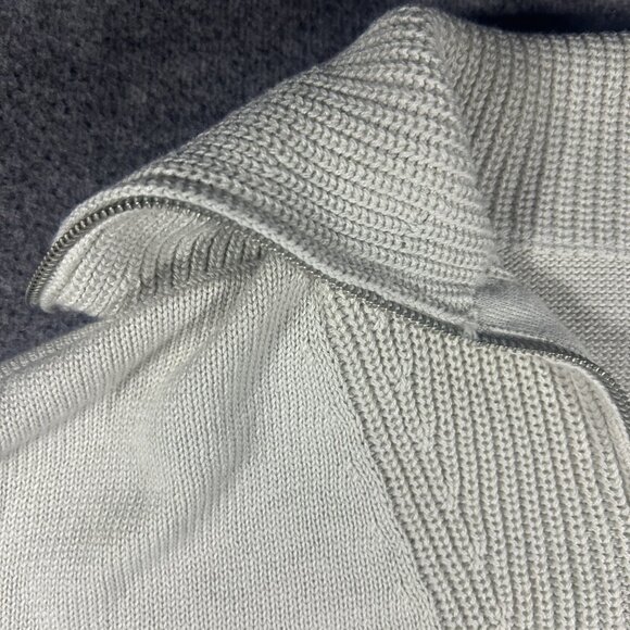 Ann Taylor LOFT Women's Cream 1/4 Zip Pullover Sweatshirt Size Medium - Picture 4 of 10